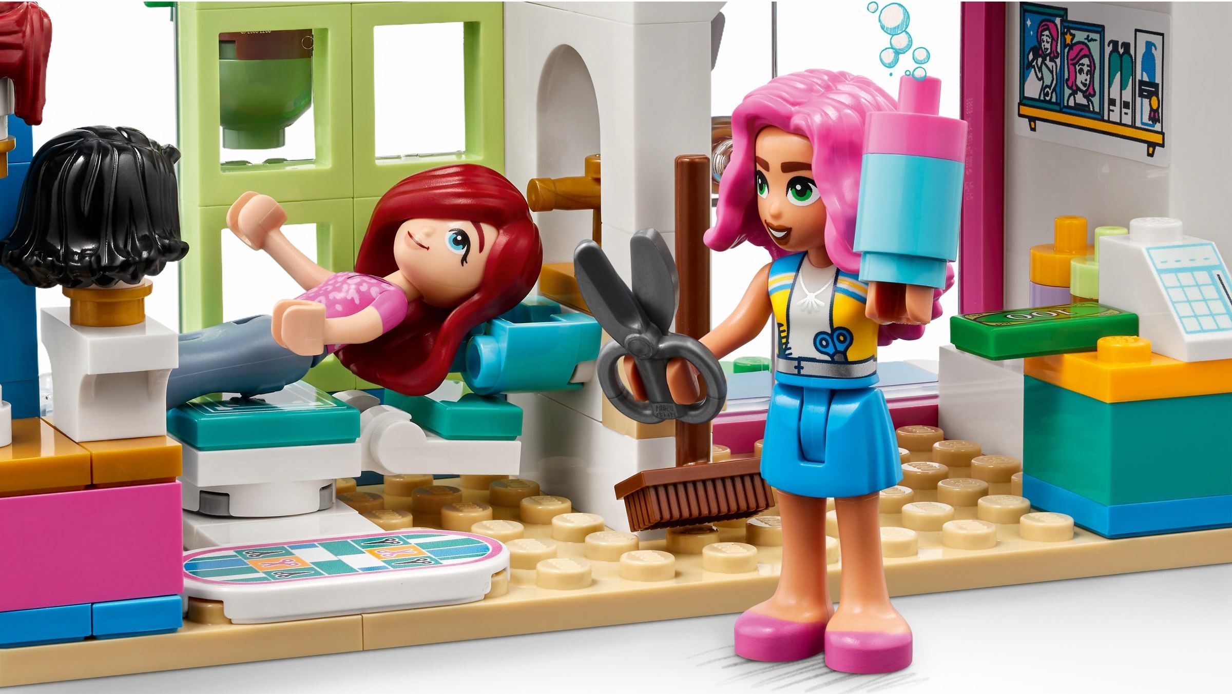 Additional photo of brand new factory sealed LEGO Friends Hair Salon set 41743.