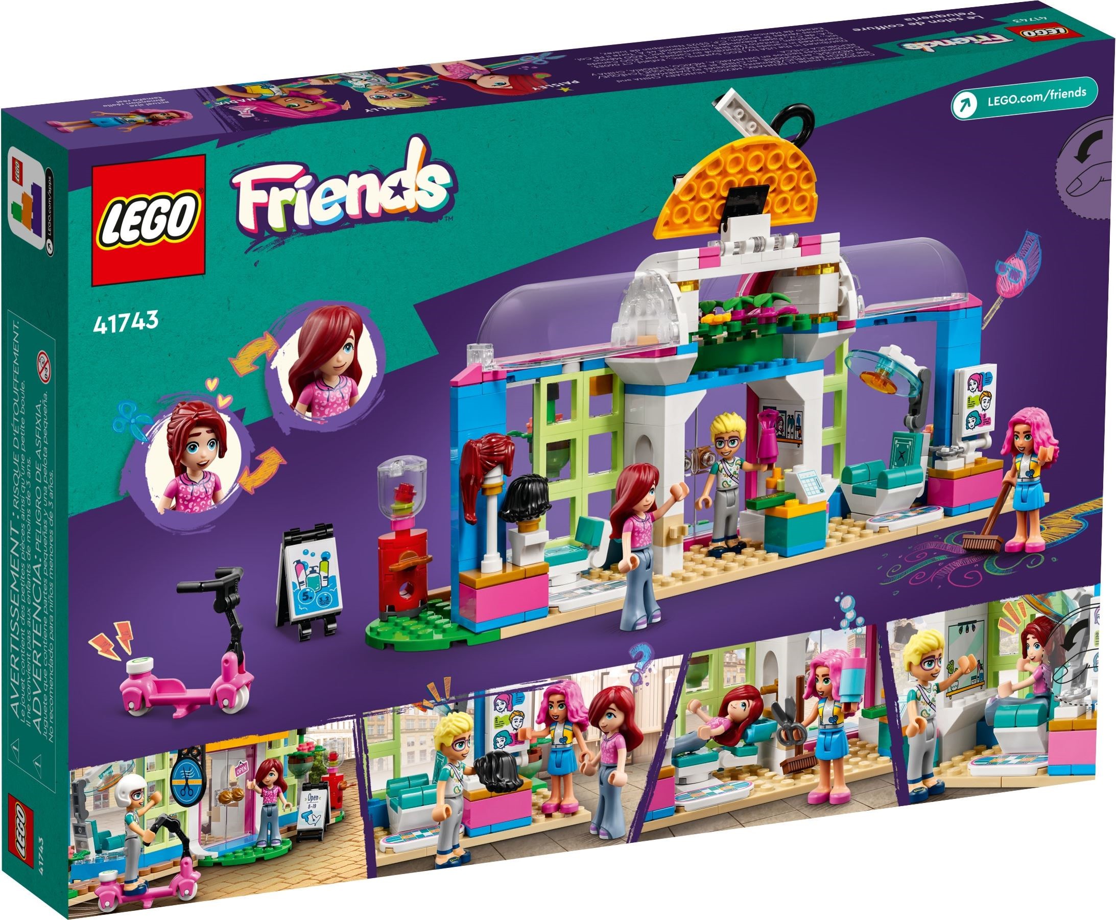 Additional photo of brand new factory sealed LEGO Friends Hair Salon set 41743.