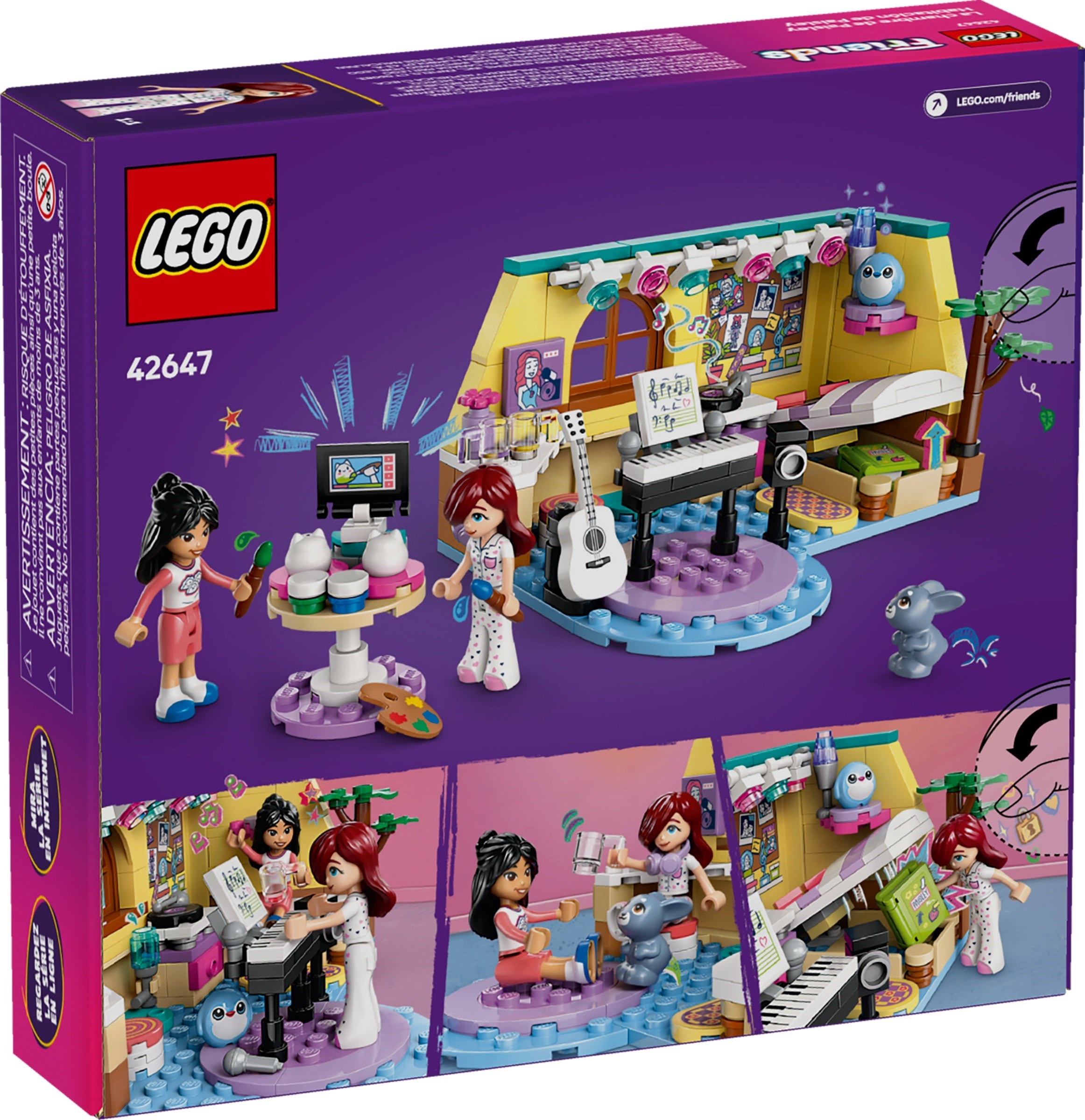 Additional photo of brand new factory sealed LEGO Friends Paisley's Room set 42647.
