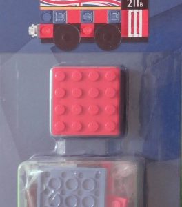 Brand new factory sealed LEGO Gear London Bus Magnet set 853914 original box front view.