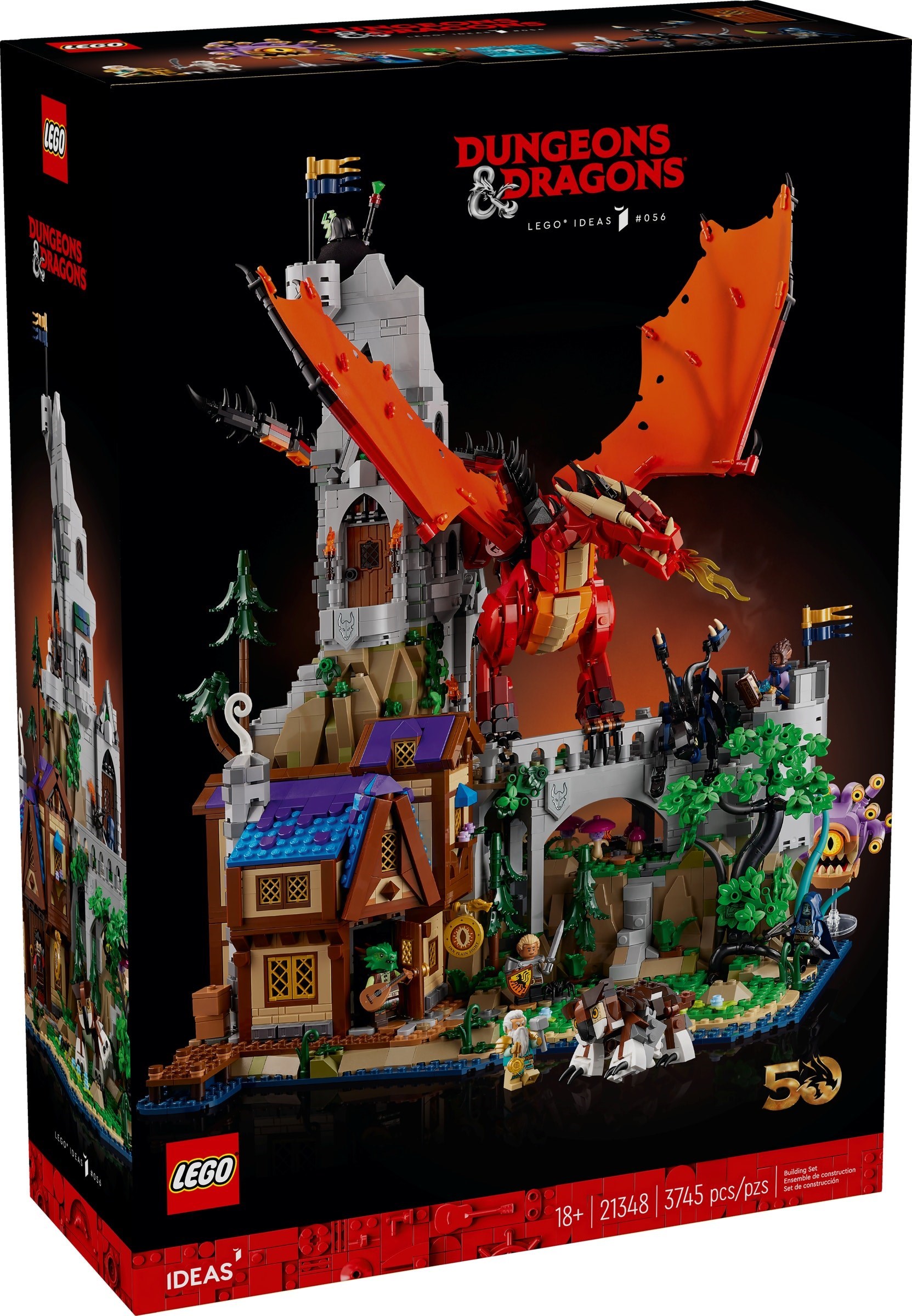 Brand New LEGO Ideas 21348 Dungeons & Dragons: Red Dragon's Tale Set Photo Additional photo of brand new factory sealed LEGO Ideas Dungeons & Dragons: Red Dragon's Tale set 21348.