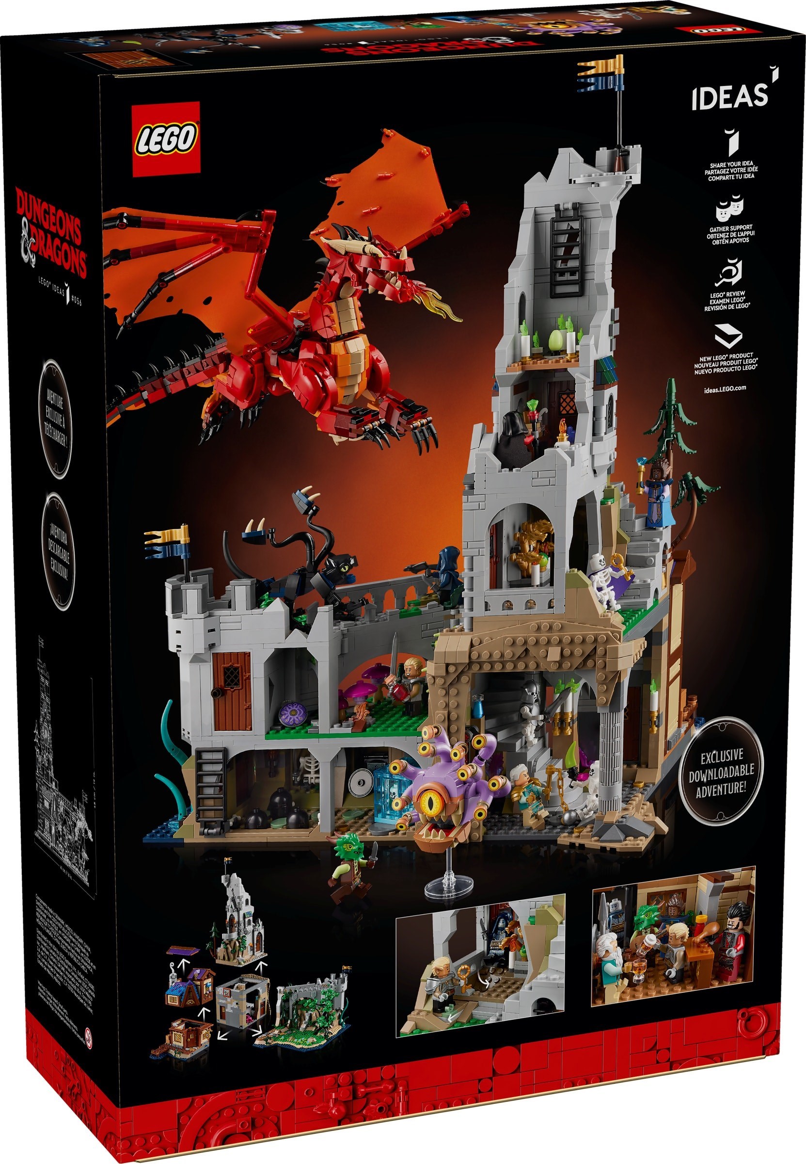 Additional photo of brand new factory sealed LEGO Ideas Dungeons & Dragons: Red Dragon's Tale set 21348.
