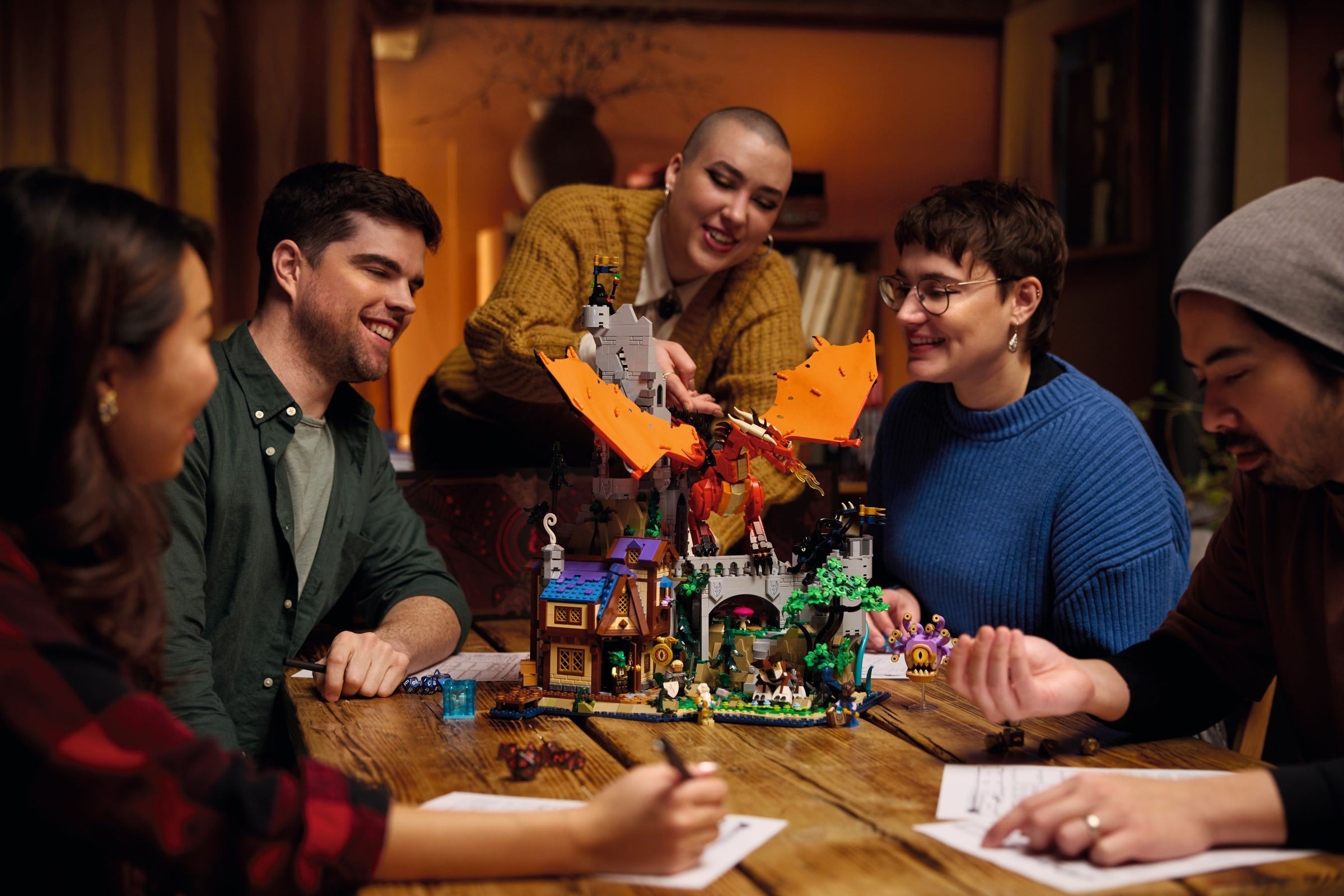 Additional photo of brand new factory sealed LEGO Ideas Dungeons & Dragons: Red Dragon's Tale set 21348.