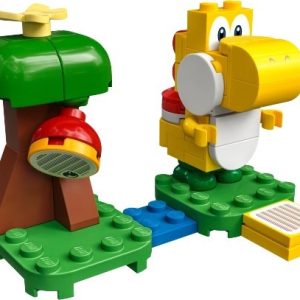 Brand new factory sealed LEGO Super Mario Yellow Yoshi's Fruit Tree set 30509 original box front view.