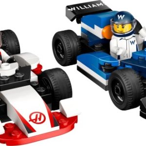 Brand new factory sealed LEGO City F1 Williams Racing & Haas F1 Race Cars set 60464 original box front view.