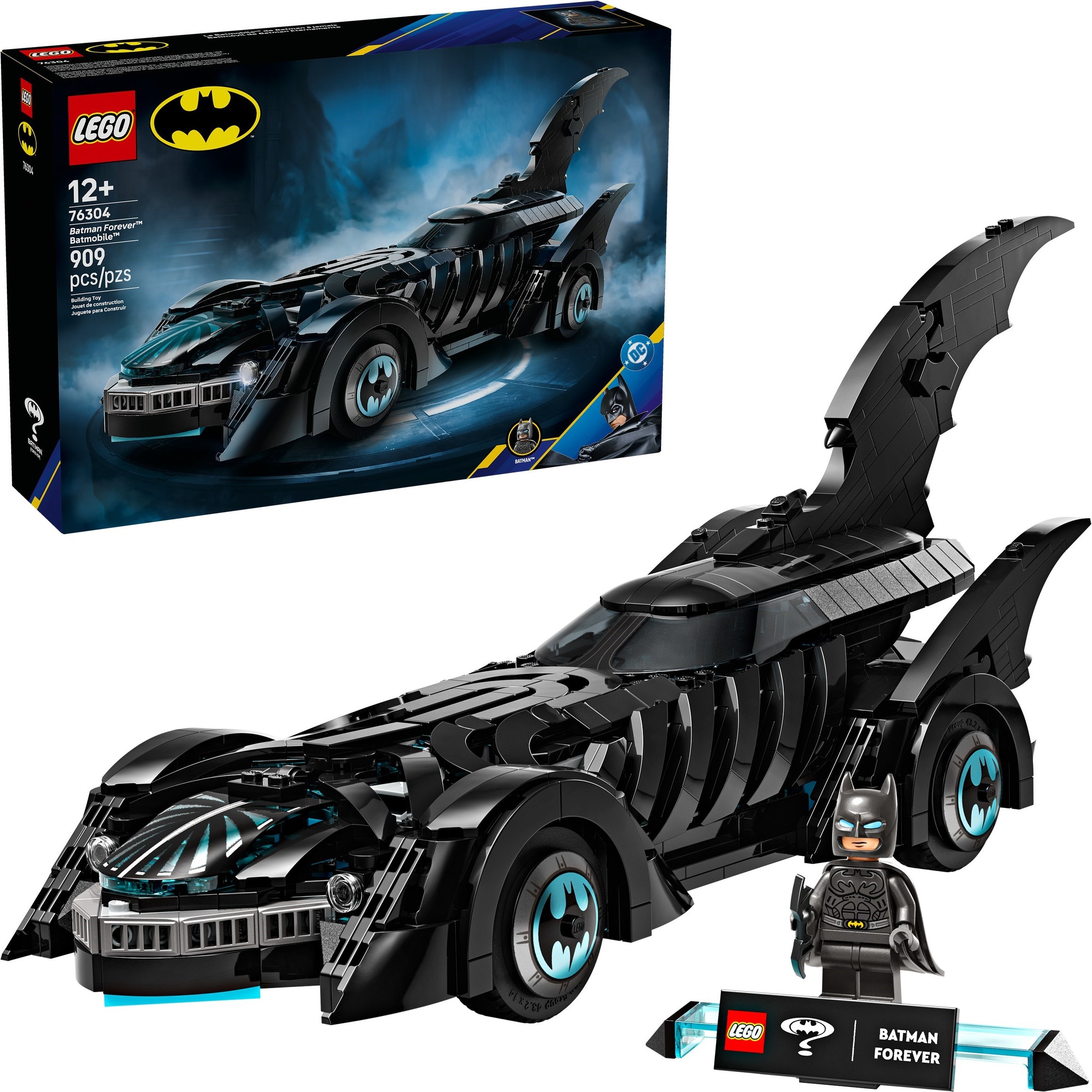Brand New LEGO DC Comics Super Heroes 76304 Batman Forever Batmobile Set Photo Additional photo of brand new factory sealed LEGO DC Comics Super Heroes Batman Forever Batmobile set 76304.