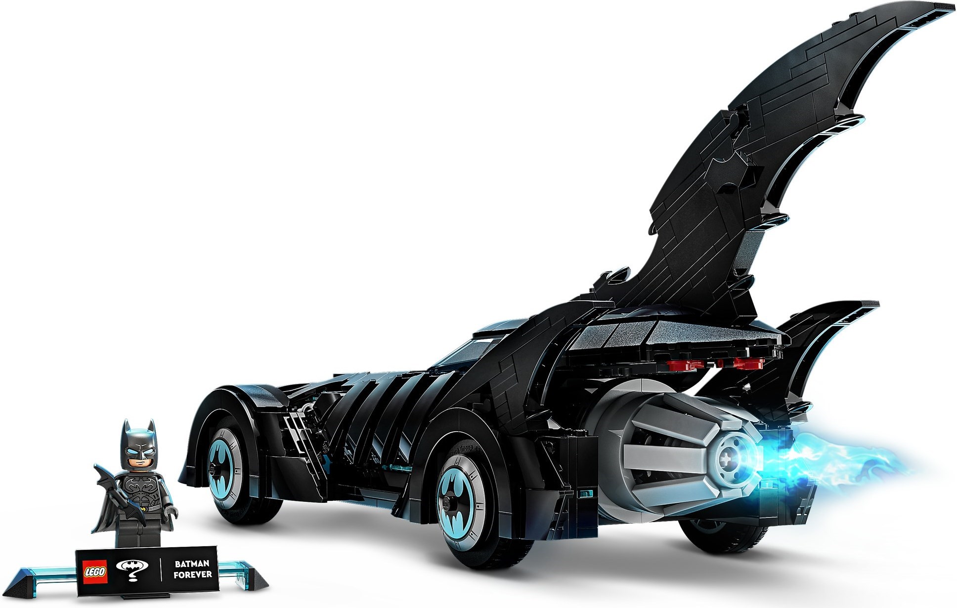 Additional photo of brand new factory sealed LEGO DC Comics Super Heroes Batman Forever Batmobile set 76304.