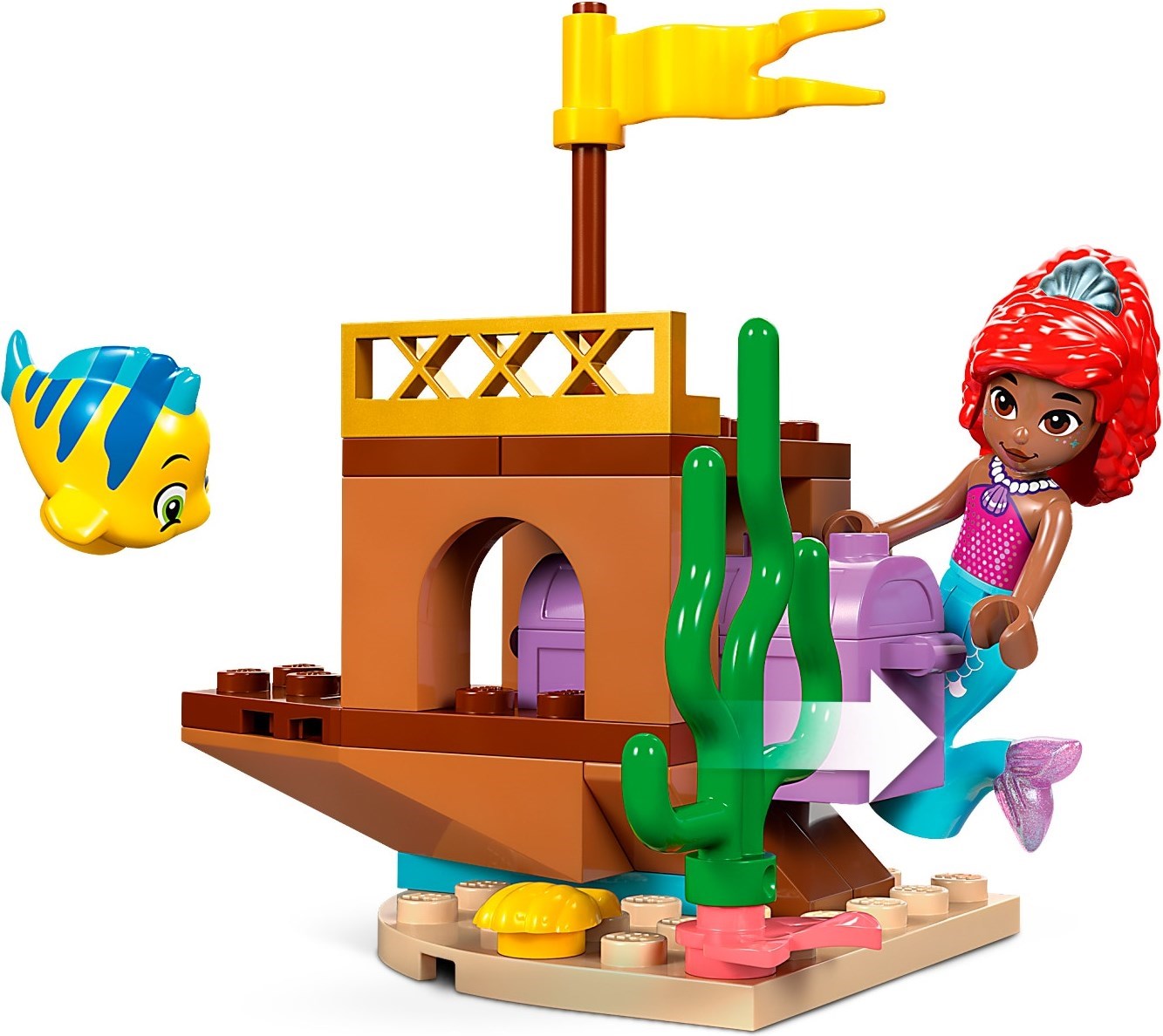 Additional photo of brand new factory sealed LEGO Disney Ariel's Crystal Cavern set 43254.