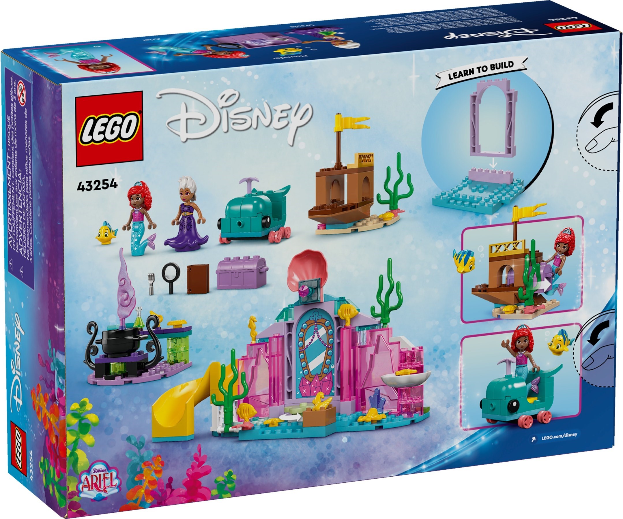 Additional photo of brand new factory sealed LEGO Disney Ariel's Crystal Cavern set 43254.