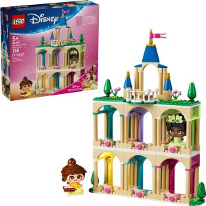 Additional photo of brand new factory sealed LEGO Disney Mini Belle & Tiana with Castle set 43291.