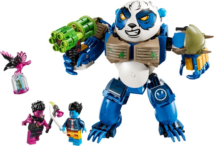 Brand new factory sealed LEGO Dreamzzz Logan the Mighty Panda set 71480 original box front view.