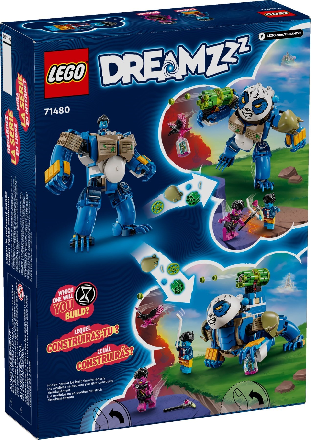 Additional photo of brand new factory sealed LEGO Dreamzzz Logan the Mighty Panda set 71480.