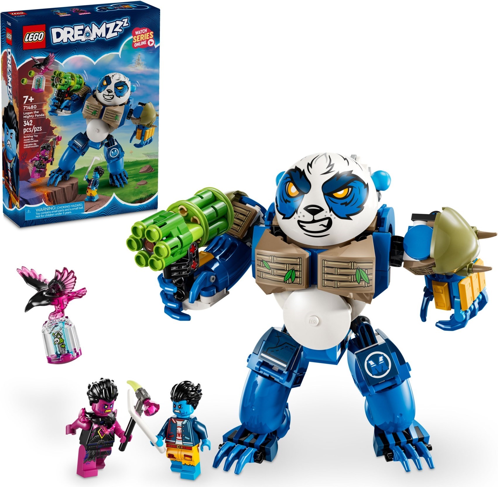 Brand New LEGO Dreamzzz 71480 Logan the Mighty Panda Set Photo Additional photo of brand new factory sealed LEGO Dreamzzz Logan the Mighty Panda set 71480.