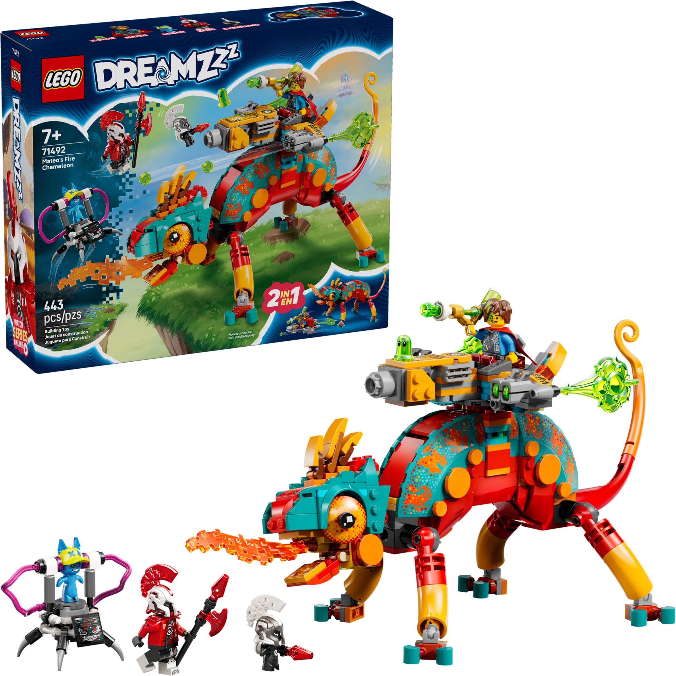 Brand New LEGO Dreamzzz 71492 Mateo's Fire Chameleon Set Photo Additional photo of brand new factory sealed LEGO Dreamzzz Mateo's Fire Chameleon set 71492.