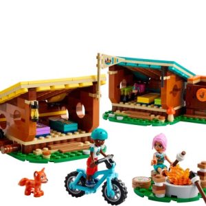 Brand new factory sealed LEGO Friends Adventure Camp Cosy Cabins set 42624 original box front view.