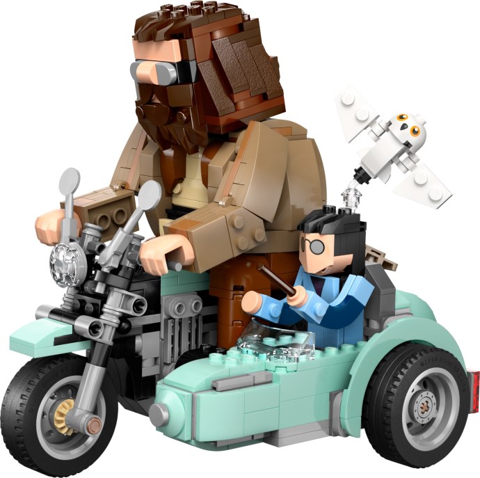 Brand new factory sealed LEGO Harry Potter Hagrid & Harry's Motorcycle Ride set 76443 original box front view.