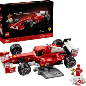 Additional photo of brand new factory sealed LEGO Icons Ferrari F2004 & Michael Schumacher set 11375.