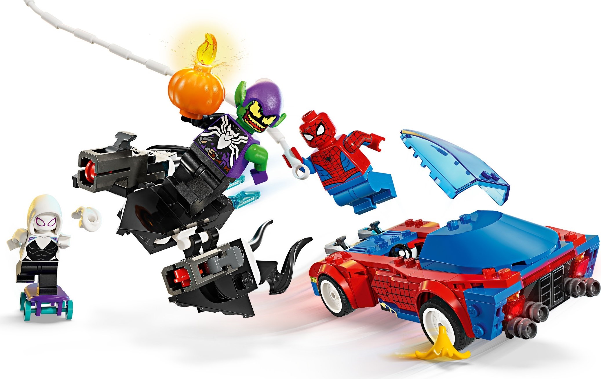 Additional photo of brand new factory sealed LEGO Marvel Super Heroes Spider-Man Race Car & Venom Green Goblin set 76279.