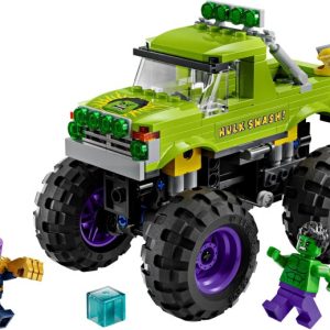 Brand new factory sealed LEGO Marvel Super Heroes The Hulk Truck vs. Thanos set 76312 original box front view.
