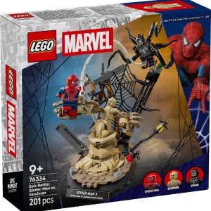 Additional photo of brand new factory sealed LEGO Marvel Super Heroes Epic Battle: Spider-Man vs. Sandman set 76334.