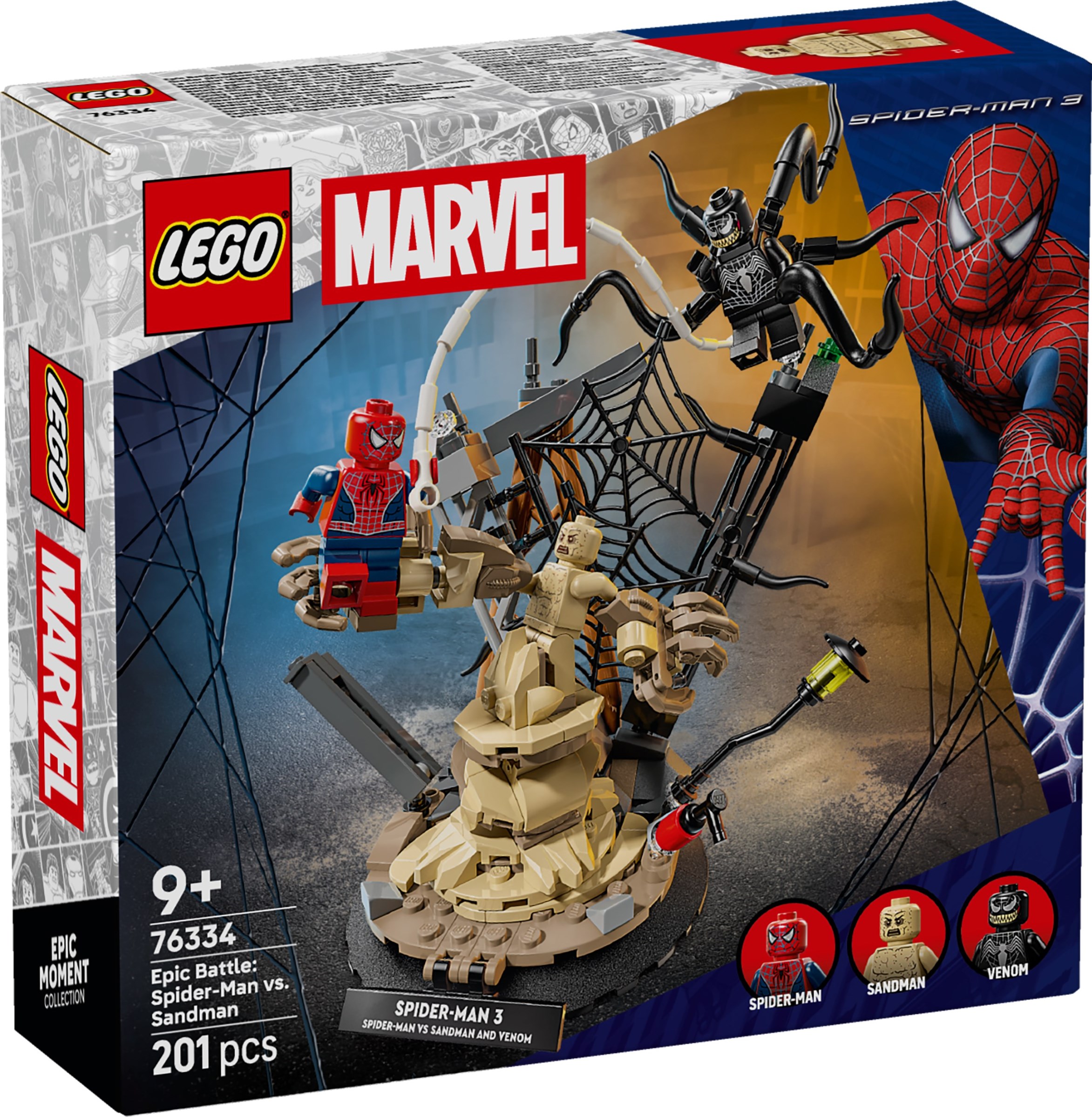 Brand New LEGO Marvel Super Heroes 76334 Epic Battle: Spider-Man vs. Sandman Set Photo Additional photo of brand new factory sealed LEGO Marvel Super Heroes Epic Battle: Spider-Man vs. Sandman set 76334.