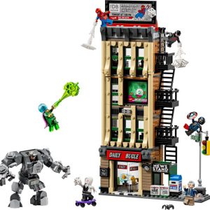 Brand new factory sealed LEGO Marvel Super Heroes Spider-Man vs. Mysterio: The Daily Bugle set 76342 original box front view.