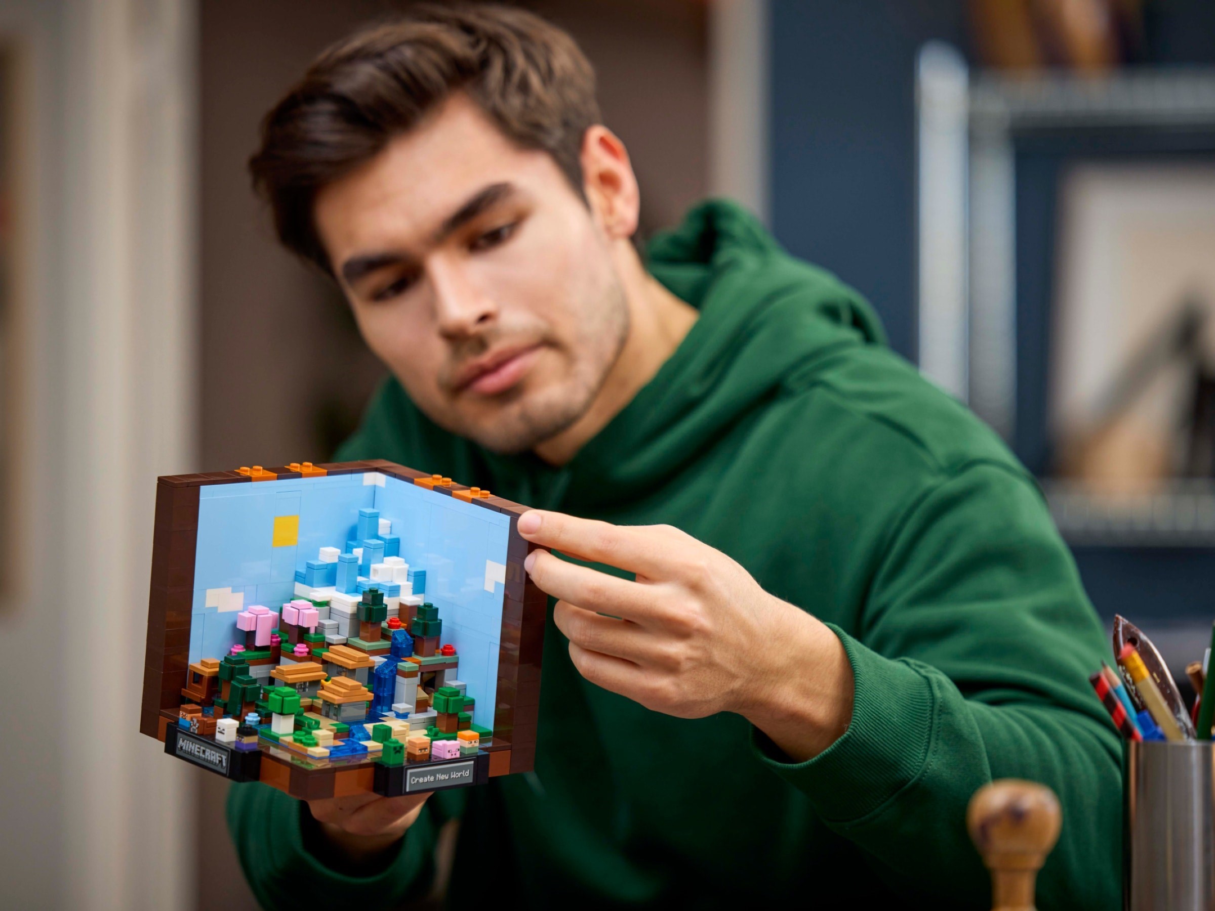 Additional photo of brand new factory sealed LEGO Minecraft The Crafting Table set 21265.