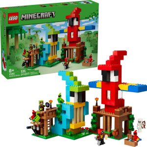 Additional photo of brand new factory sealed LEGO Minecraft The Parrot Houses set 21282.