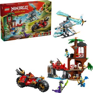 Additional photo of brand new factory sealed LEGO Ninjago Ninja Vehicle Tree House Battle set 71857.