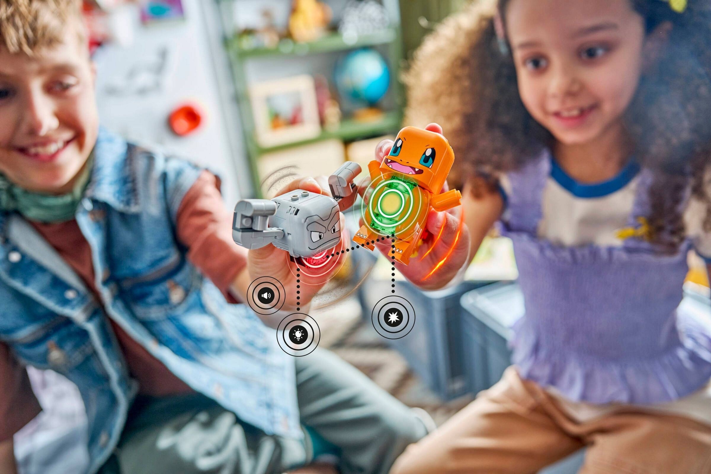 Additional photo of brand new factory sealed LEGO Pokémon Charmander and Geodude's Cavern Clash set 72157.