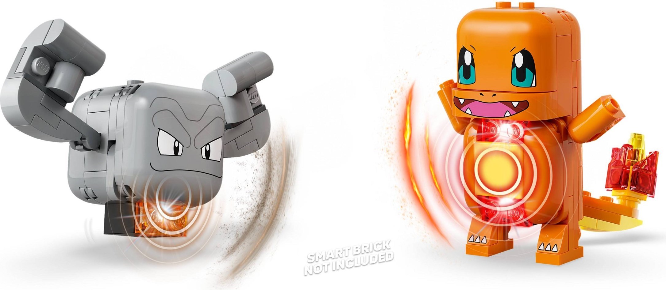 Additional photo of brand new factory sealed LEGO Pokémon Charmander and Geodude's Cavern Clash set 72157.