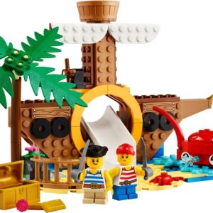 Brand new factory sealed LEGO Promotional Pirate Ship Playground set 40589 original box front view.