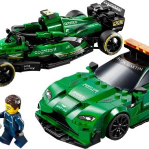 Brand new factory sealed LEGO Speed Champions Aston Martin Vantage Safety Car & AMR23 set 76925 original box front view.
