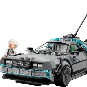 Brand new factory sealed LEGO Speed Champions Time Machine from Back to the Future set 77256 original box front view.