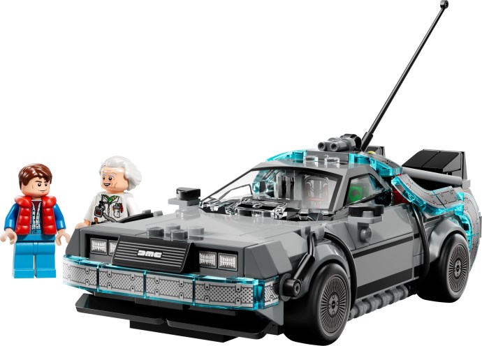 Brand new factory sealed LEGO Speed Champions Time Machine from Back to the Future set 77256 original box front view.