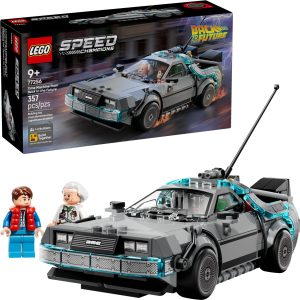 Additional photo of brand new factory sealed LEGO Speed Champions Time Machine from Back to the Future set 77256.