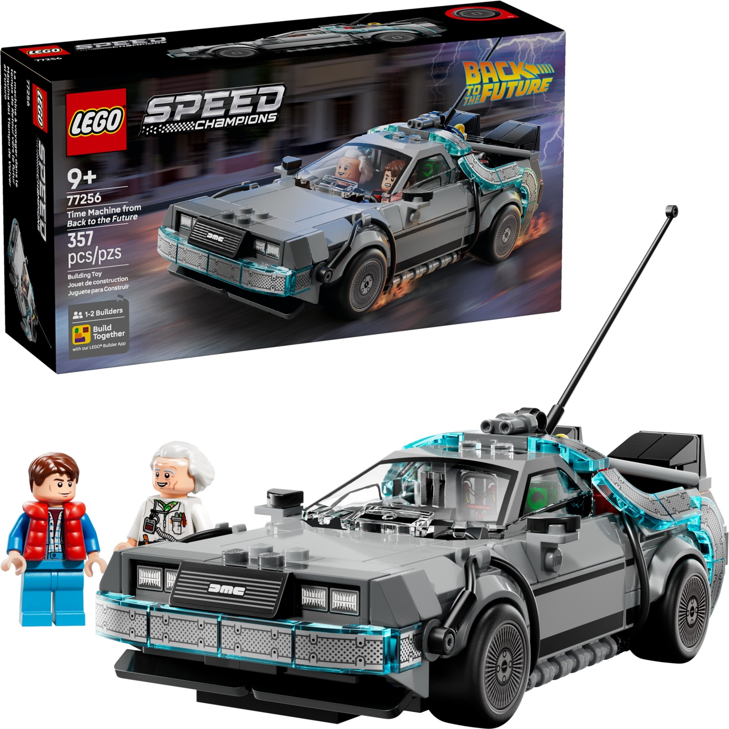 Brand New LEGO Speed Champions 77256 Time Machine from Back to the Future Set Photo Additional photo of brand new factory sealed LEGO Speed Champions Time Machine from Back to the Future set 77256.