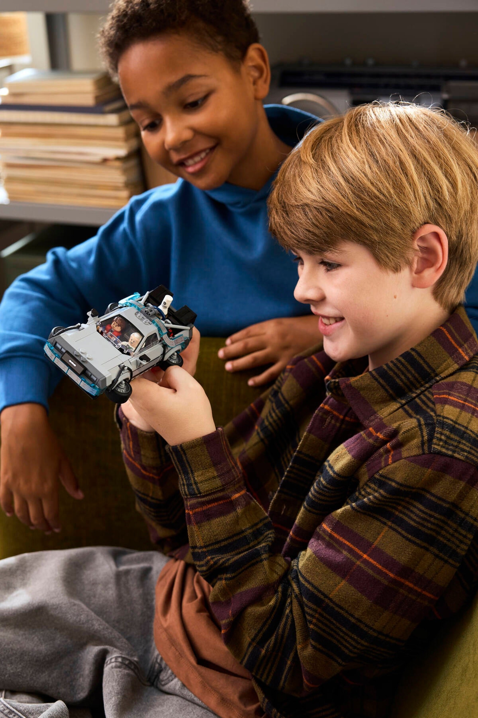 Additional photo of brand new factory sealed LEGO Speed Champions Time Machine from Back to the Future set 77256.