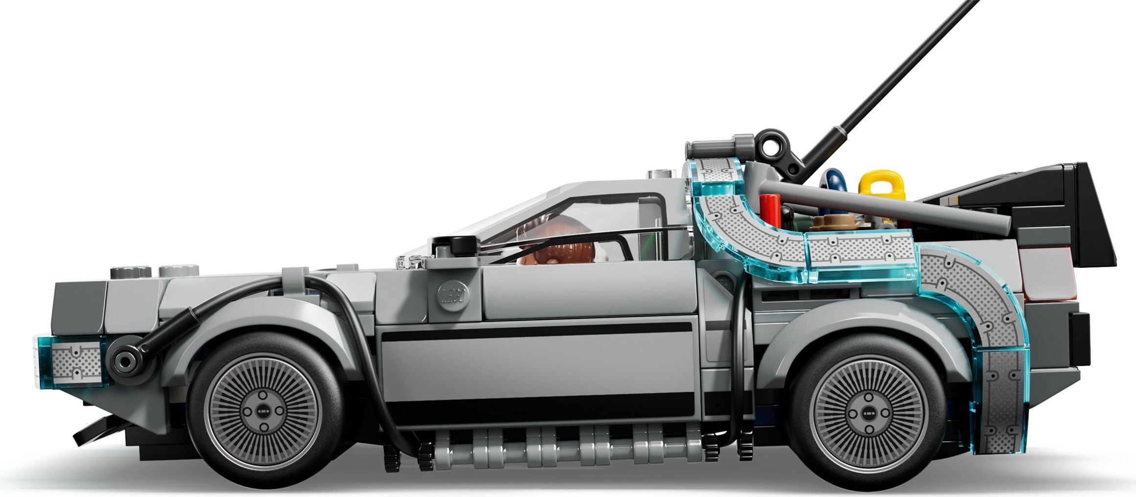 Additional photo of brand new factory sealed LEGO Speed Champions Time Machine from Back to the Future set 77256.