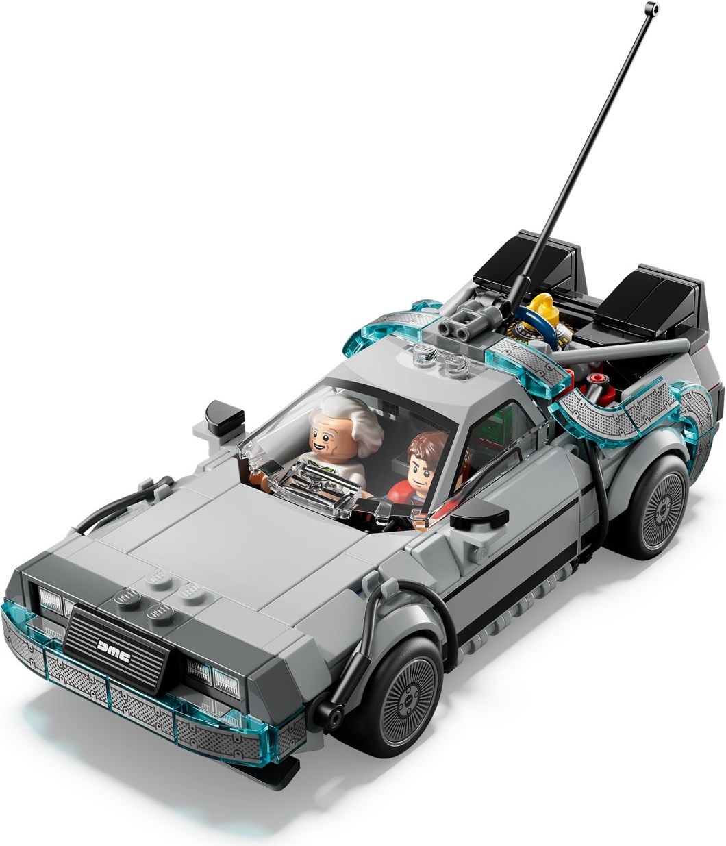 Additional photo of brand new factory sealed LEGO Speed Champions Time Machine from Back to the Future set 77256.