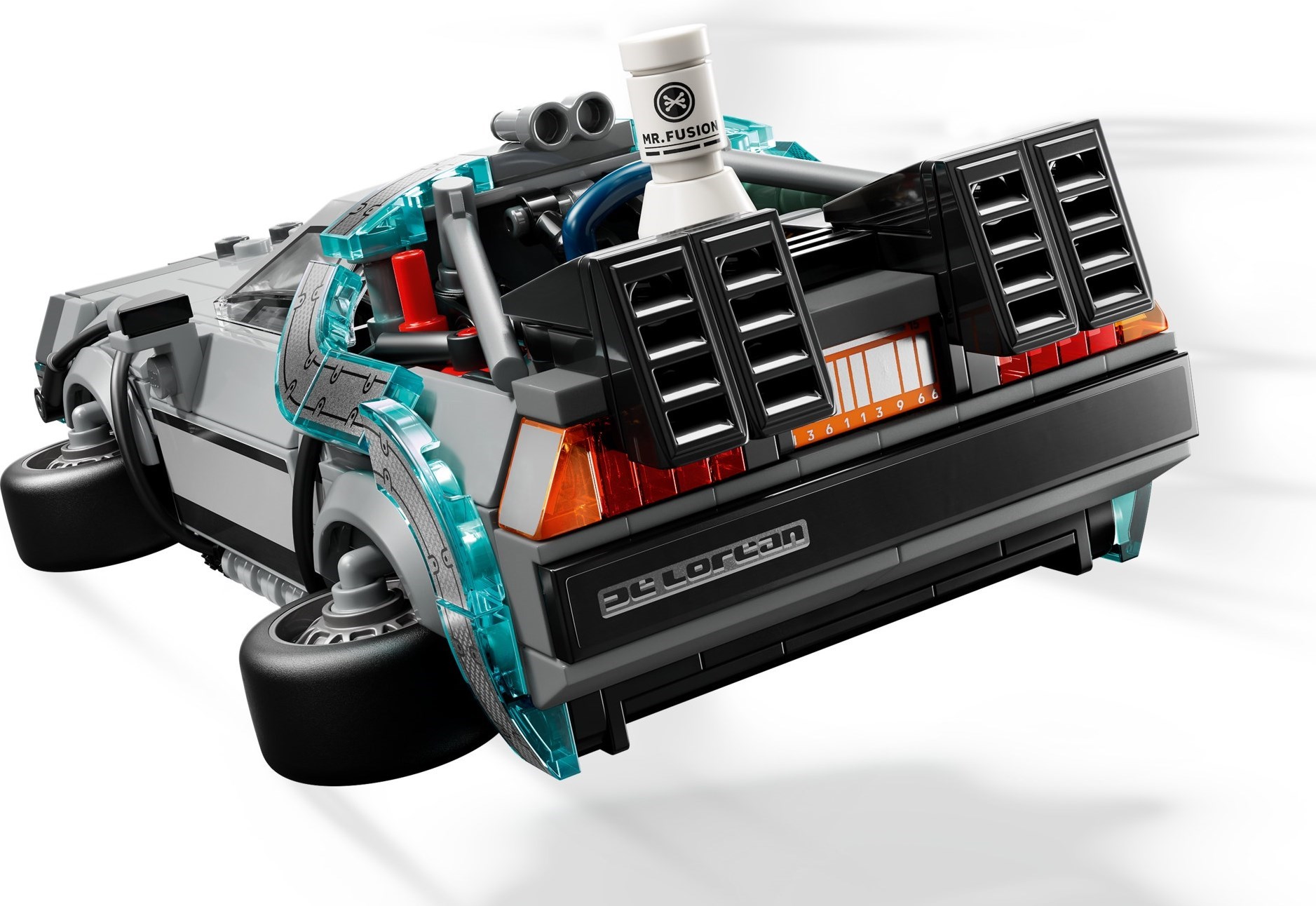 Additional photo of brand new factory sealed LEGO Speed Champions Time Machine from Back to the Future set 77256.