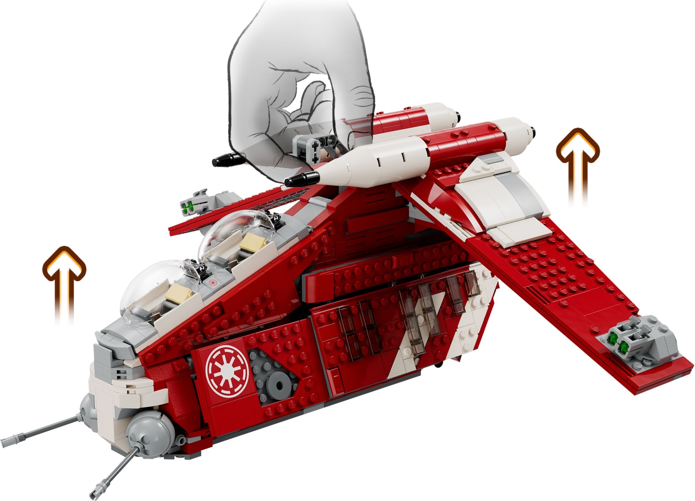 Additional photo of brand new factory sealed LEGO Star Wars Coruscant Guard Gunship set 75354.