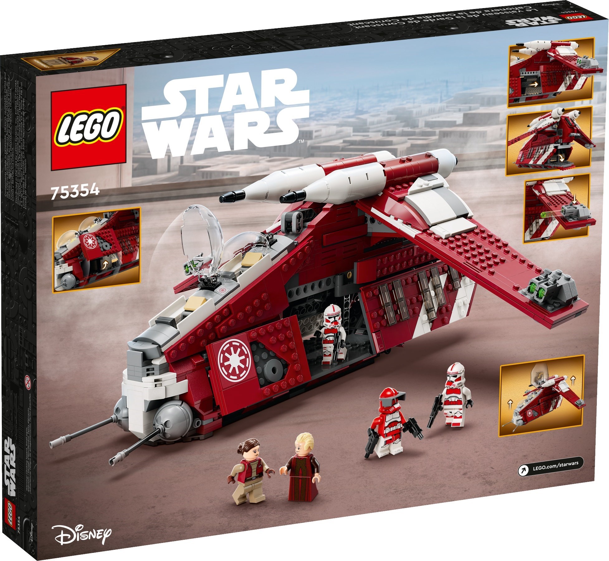 Additional photo of brand new factory sealed LEGO Star Wars Coruscant Guard Gunship set 75354.