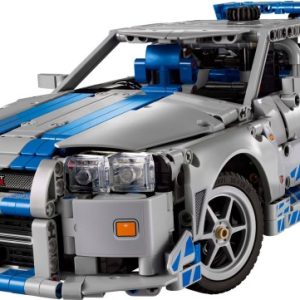 Brand new factory sealed LEGO Technic 2 Fast 2 Furious Nissan Skyline GT-R (R34) Car set 42210 original box front view.