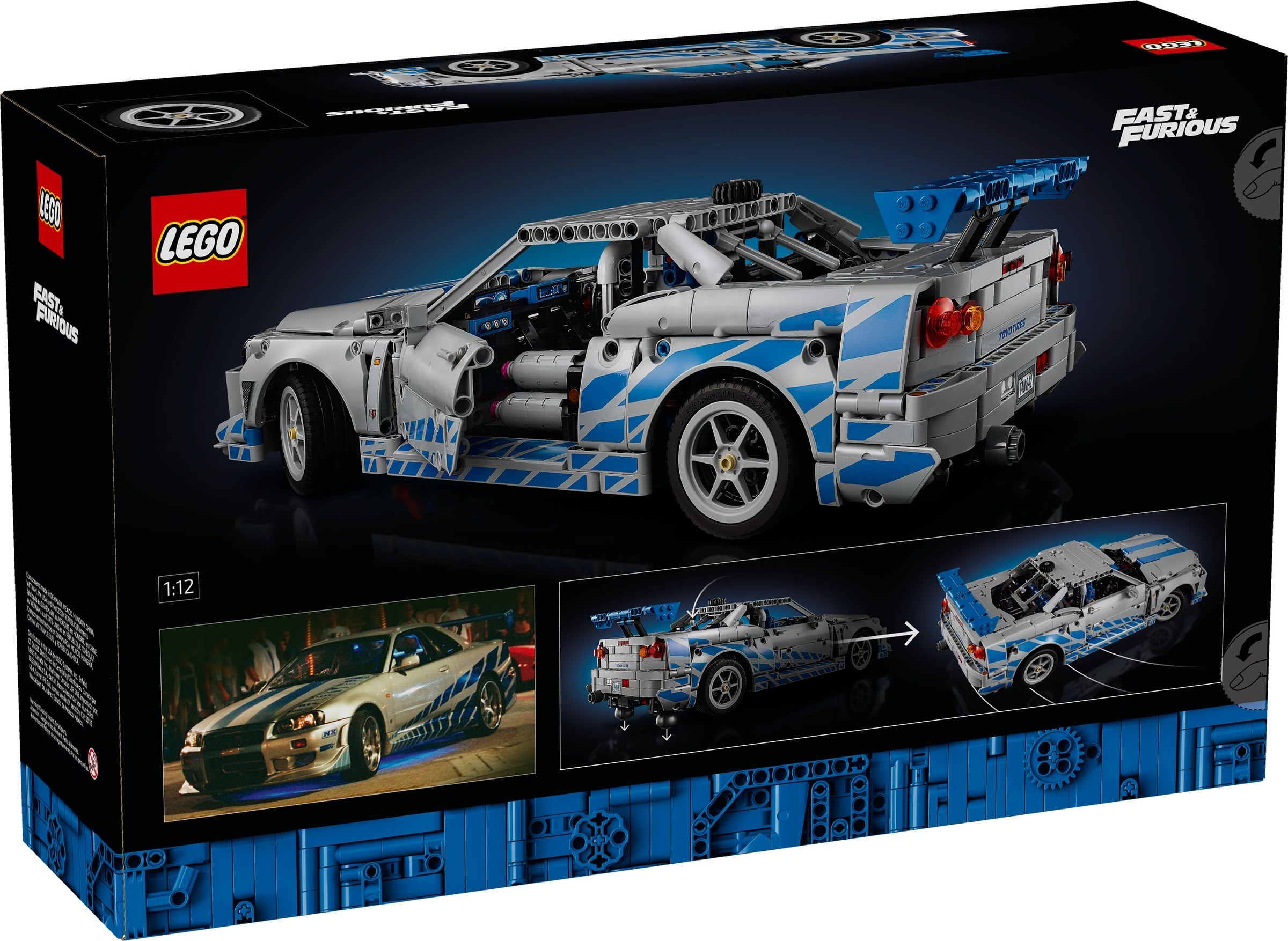 Additional photo of brand new factory sealed LEGO Technic 2 Fast 2 Furious Nissan Skyline GT-R (R34) Car set 42210.