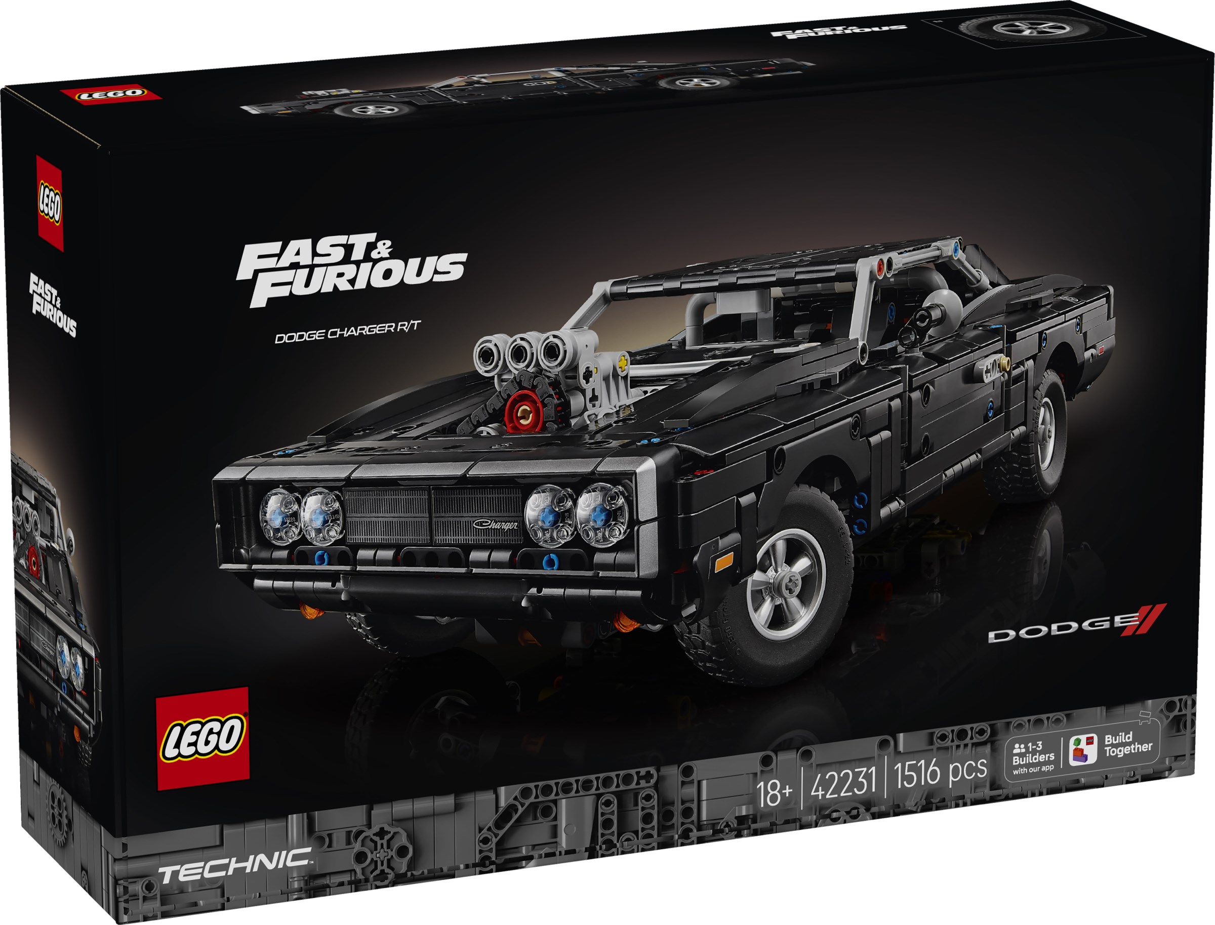 Additional photo of brand new factory sealed LEGO Technic Dodge Charger R/T set 42231.