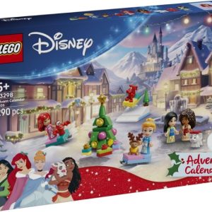 Brand new factory sealed LEGO Disney Advent Calendar 2026 set 43298 original box front view.