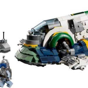 Brand new factory sealed LEGO Star Wars Jango Fett's Starship set 75433 original box front view.