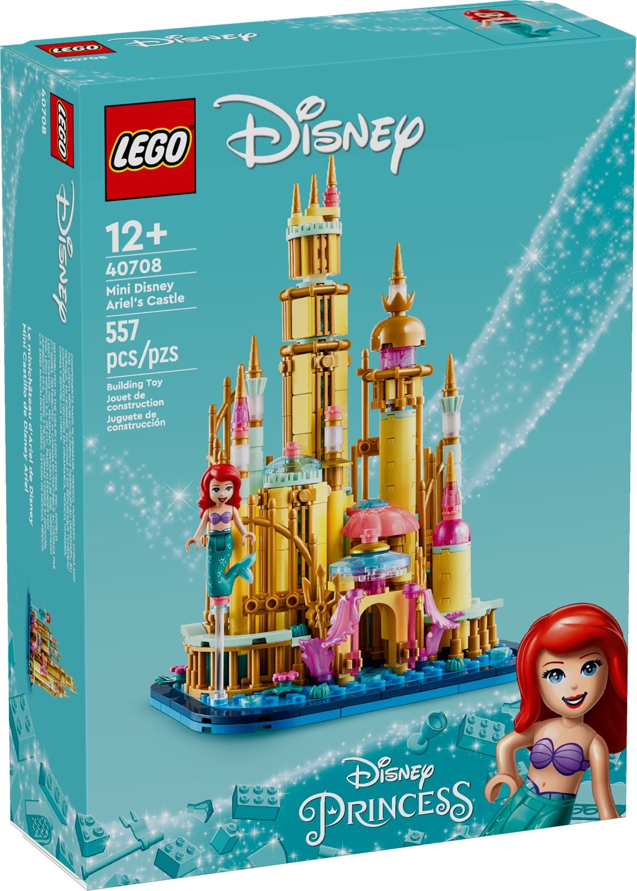 Brand New LEGO 40708 Mini Disney Ariel's Castle Set Photo Additional photo of brand new factory sealed LEGO Mini Disney Ariel's Castle set 40708.