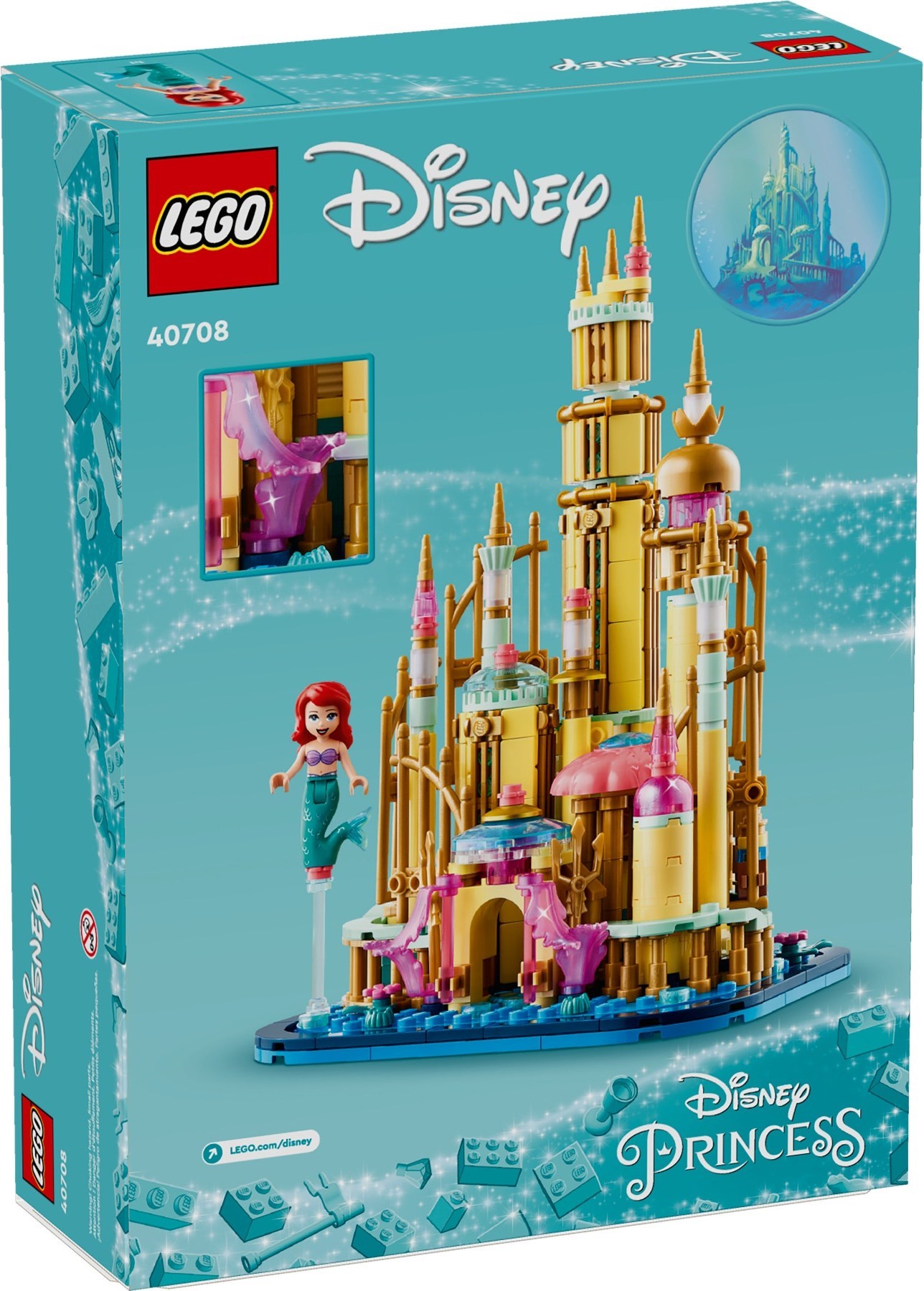 Additional photo of brand new factory sealed LEGO Mini Disney Ariel's Castle set 40708.